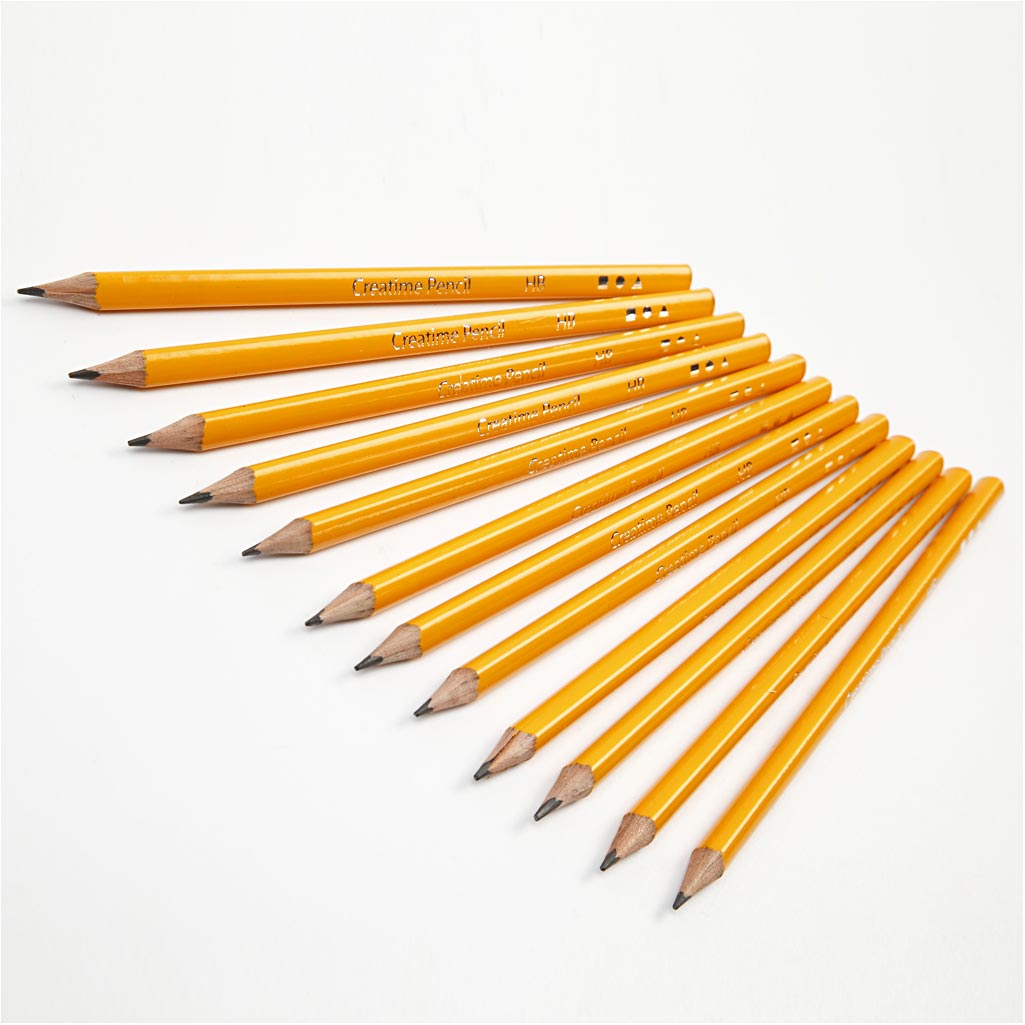 Kontorartikler – Skoleblyant , L: 17,5 cm, HB, tykkelse 7 mm, mine 2 mm, 12 stk./ 1 pk.