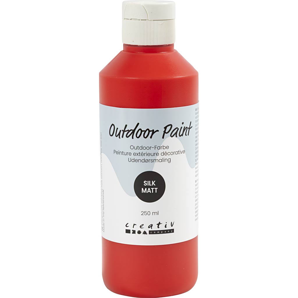 Blomme · lilla, pink og rosa – Udendørsmaling, silkemat, dækkende, rød, 250 ml/ 1 fl.