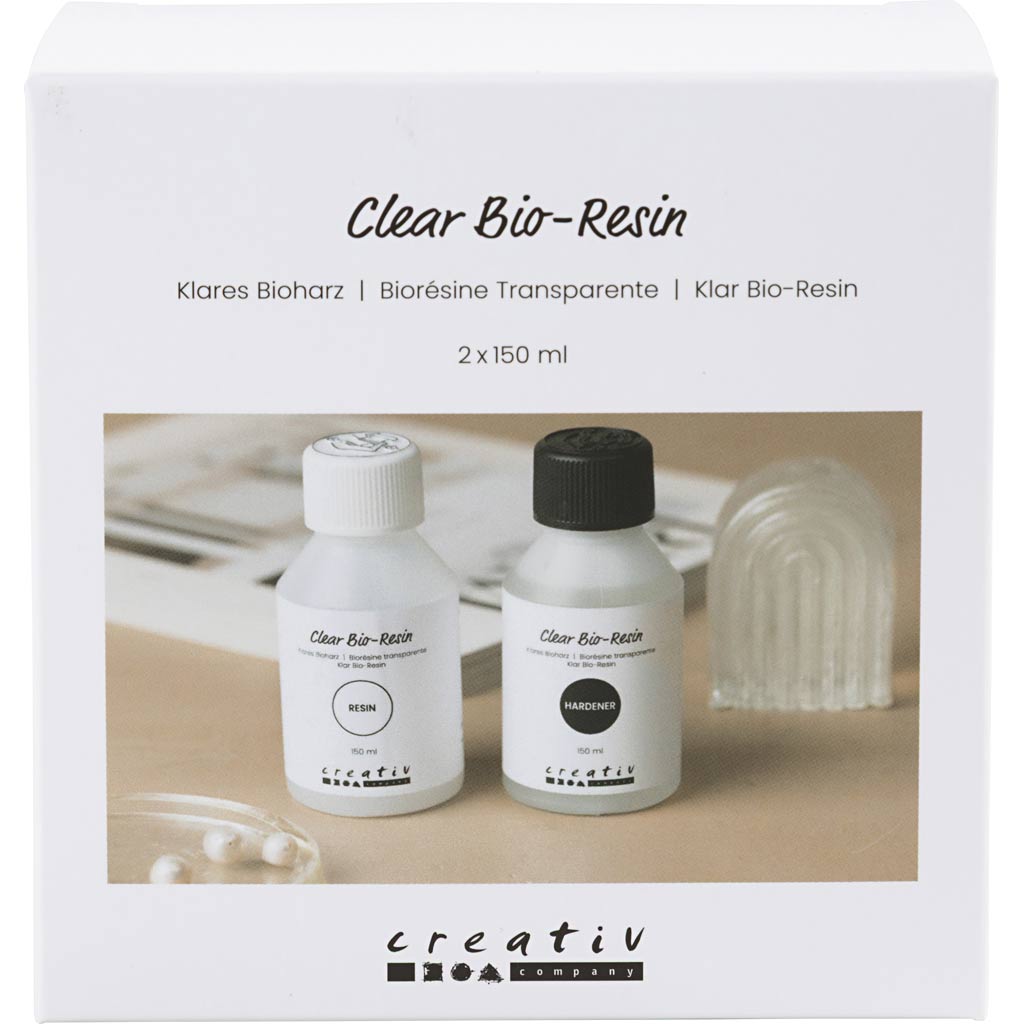 Resin Støbemix – Klar Bio-Resin, klar, 2x150 ml/ 1 pk.