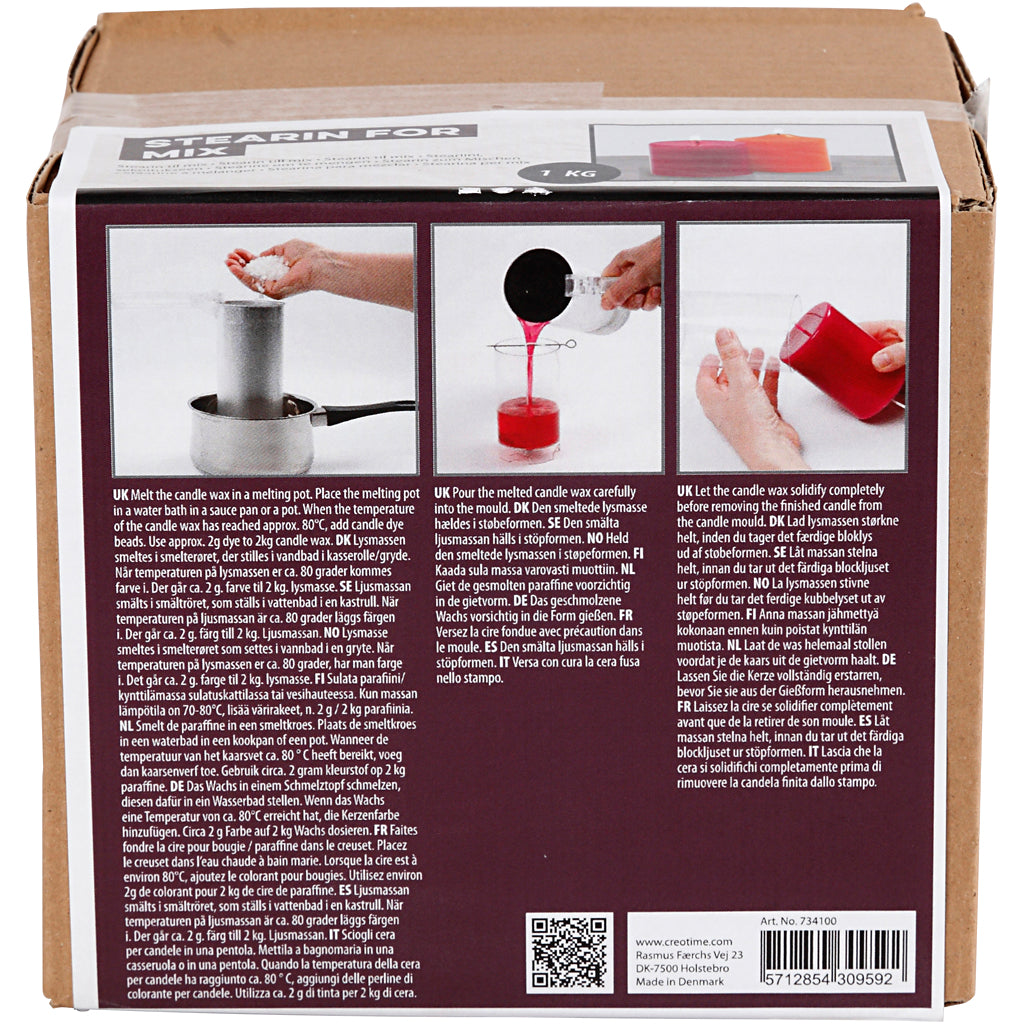 Lysstøbning – Stearin til mix, 1 kg