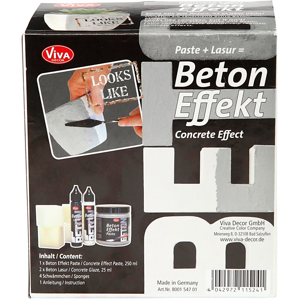 Betonstøbning – Betonpasta, grå, 1 sæt