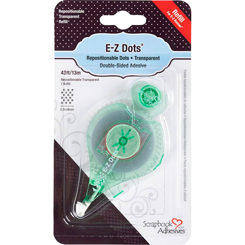 E-Z Runner® - refill, prikker, non-permanent lim, B: 8 mm, 13 m/ 1 rl.