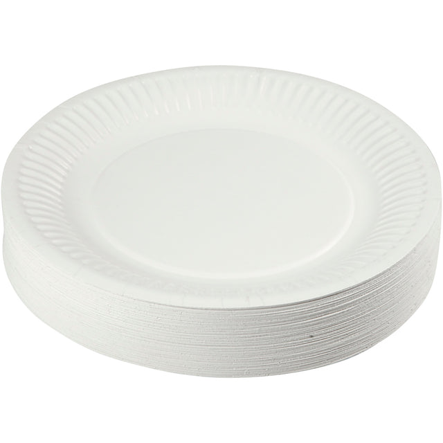 Paptallerken, diam. 18 cm, 100 stk./ 1 pk.