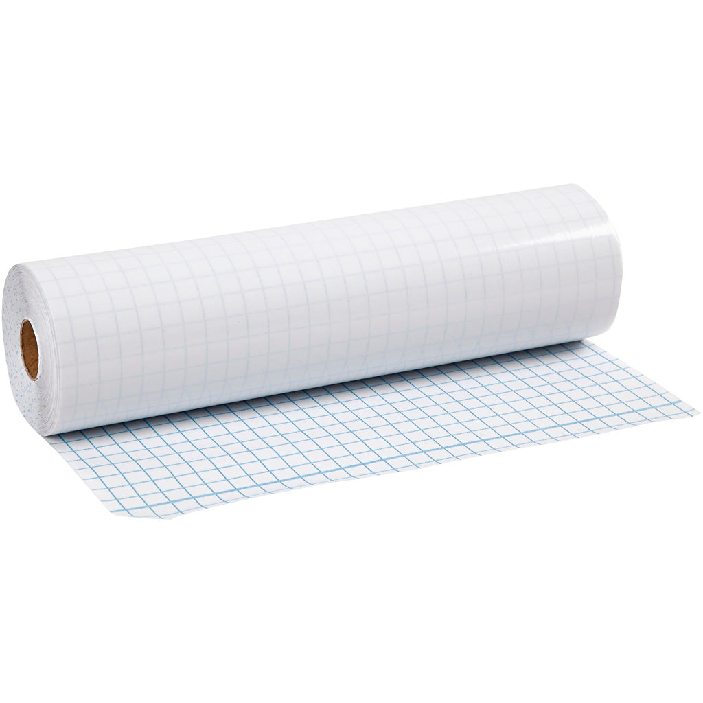 Bogplast, selvklæbende, B: 28 cm, tykkelse 80 my, blank, 25 m/ 1 rl.