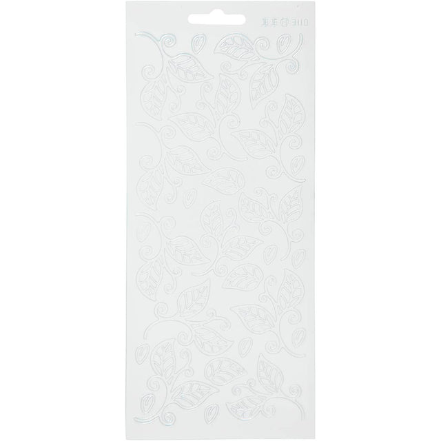 Stickers, blade, ark 10x23 cm, hvid, 1 ark