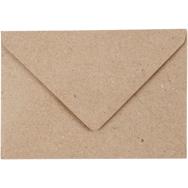 Kuvert, kuvert str. 7,8x11,5 cm, 120 g, natur, 50 stk./ 1 pk.