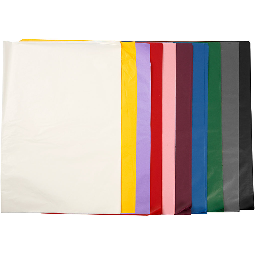 Silkepapir, ark 50x70 cm, 17 g, 10x25 ark/ 1 pk.
