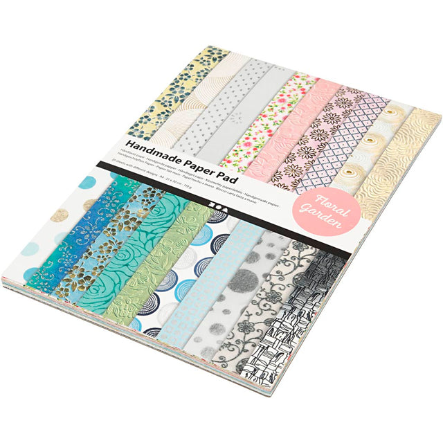 Håndlavet Papir, A4, ark 210x297 mm, 110-150 g, 20 ark/ 1 pk.