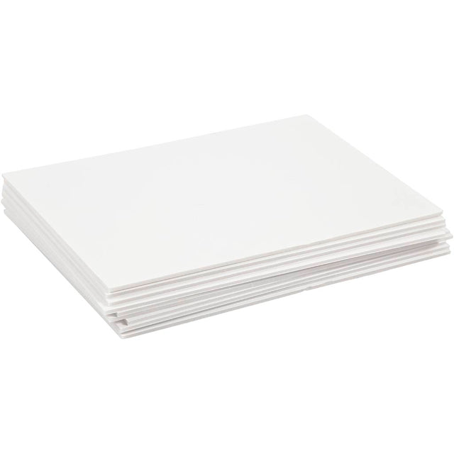 Skumkarton, A4, ark 210x297 mm, tykkelse 3 mm, hvid, 10 ark/ 1 pk.