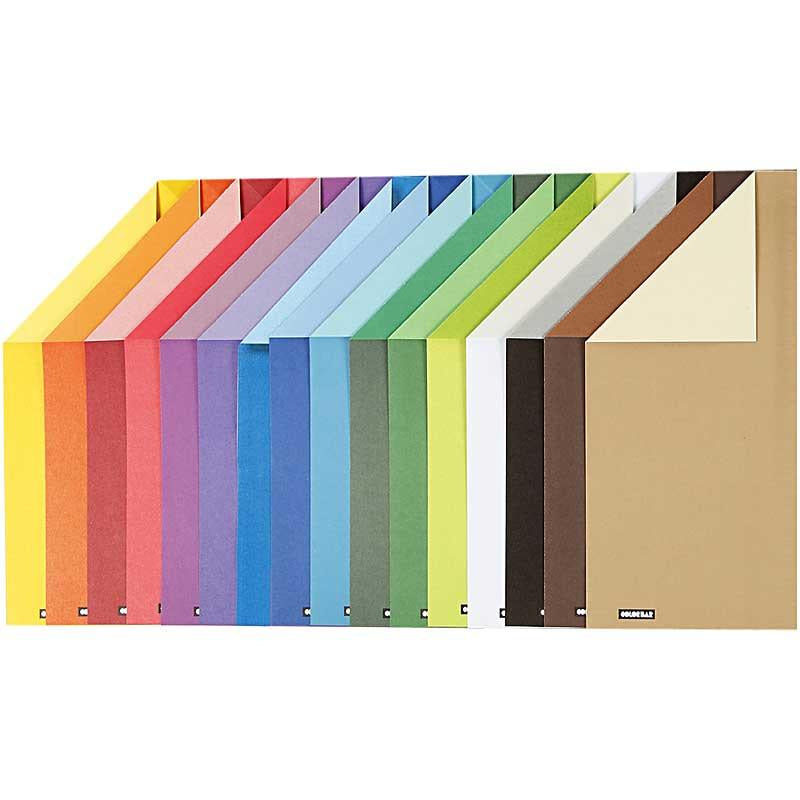 Color Bar Rivekarton, A4, ark 210x297 mm, 250 g, 16 ass. ark/ 1 pk.