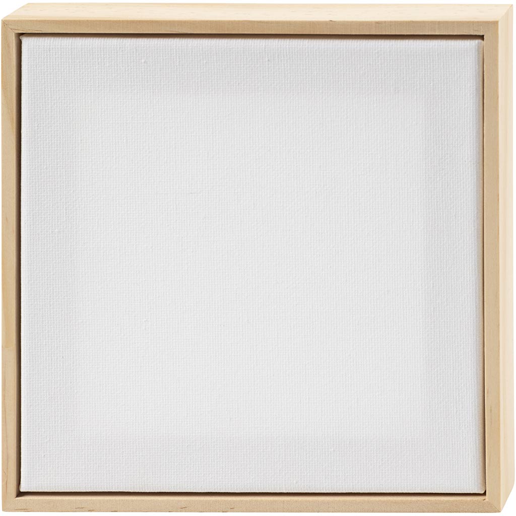 Malerlærred med træramme, str. 15,8x15,8 cm, 280 g, hvid, 10 stk./ 1 pk.