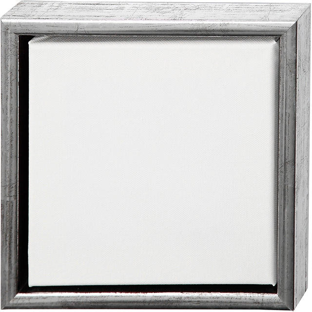 Malerlærred med træramme, str. 20x20 cm, 360 g, antik sølv, hvid, 1 stk.