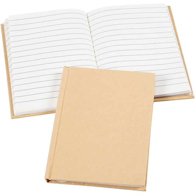 Notesbog, A6, ark 105x148 mm, 60 g, brun, 1 stk.