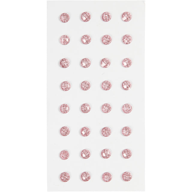 Rhinsten, diam. 8 mm, lyserød, 32 stk./ 1 pk.