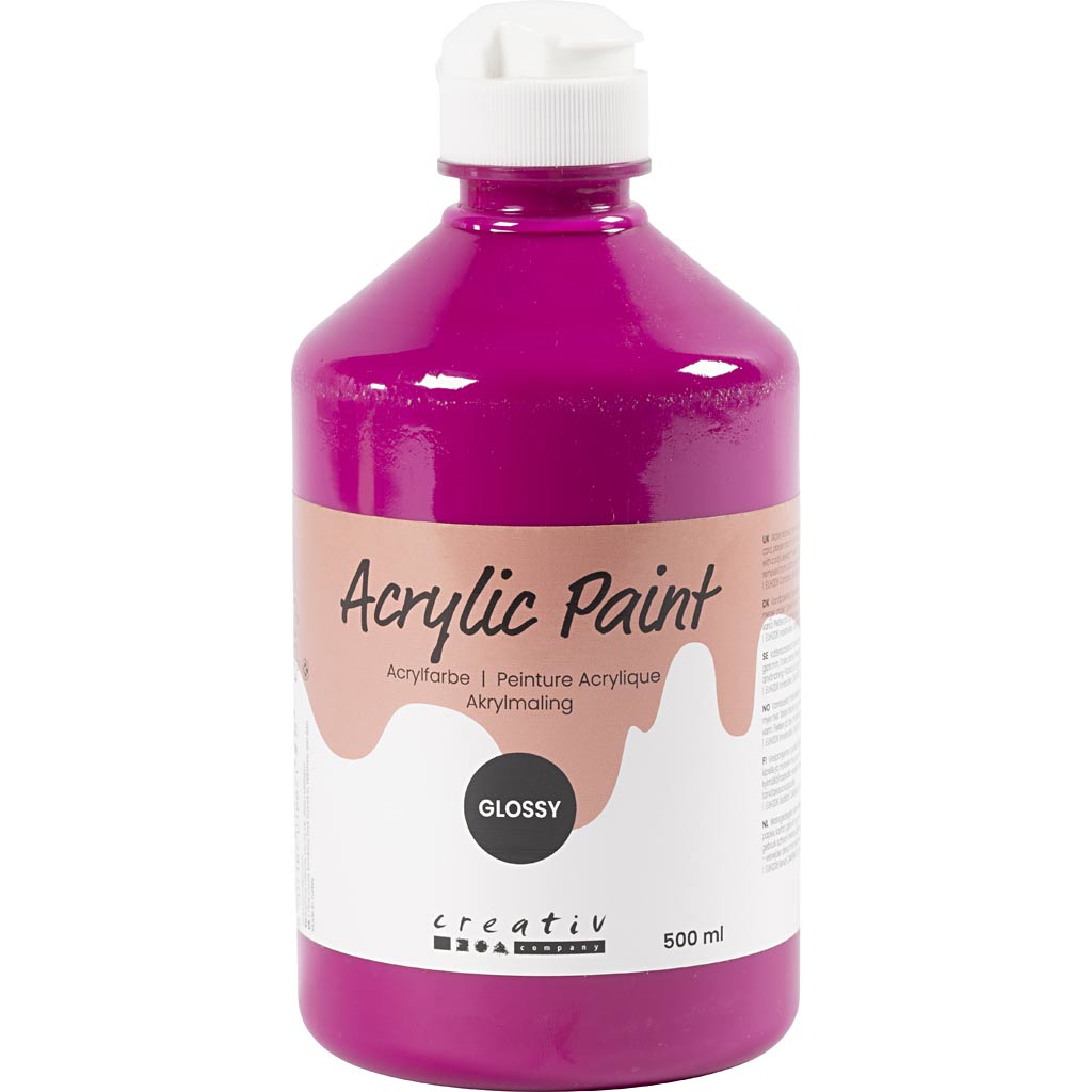 Akrylmaling Blank, pink, 500 ml/ 1 fl.