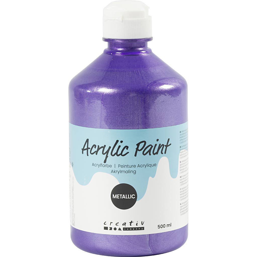 Akrylmaling Metallic, violet, 500 ml/ 1 fl.