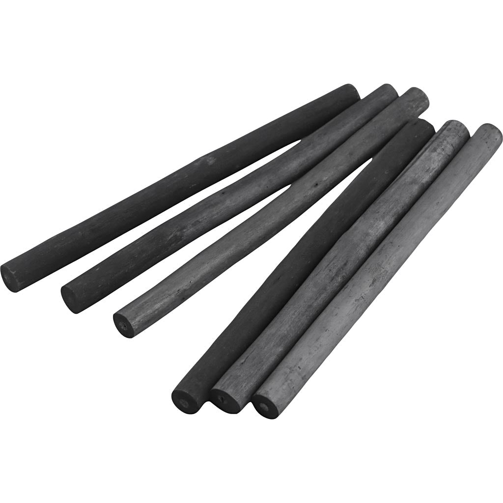 Tegnekul, L: 115 mm, diam. 10 mm, blød, 6 stk./ 1 pk.