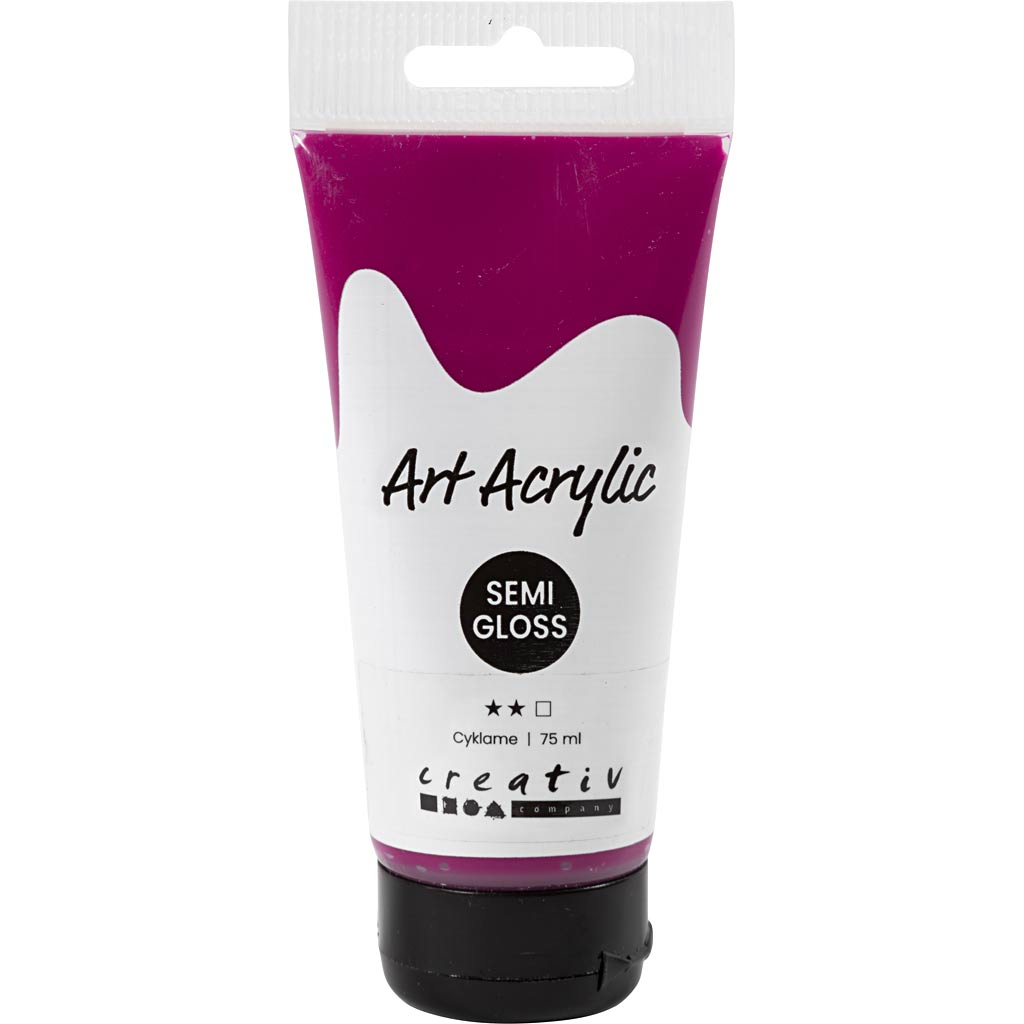 Art Akrylmaling, halvblank, transparent, cyklame, 75 ml/ 1 fl.