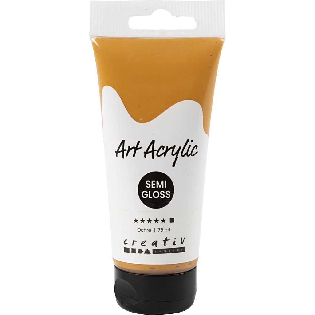 Art Akrylmaling, halvblank, dækkende, okker, 75 ml/ 1 fl.