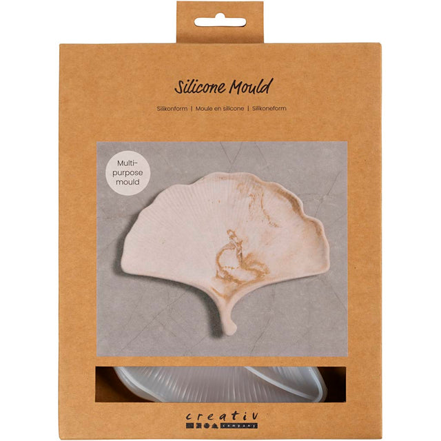 Silikoneform, Gingko blad, H: 1,5 cm, L: 18,5 cm, B: 14,8 cm, 1 stk.