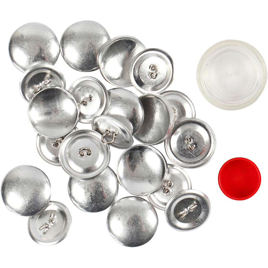 Overtræksknapper, diam. 22 mm, 12 stk./ 1 pk.