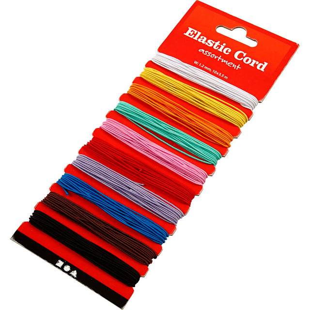 Elastiksnor, tykkelse 1 mm, 10x3.50 m/ 1 pk.