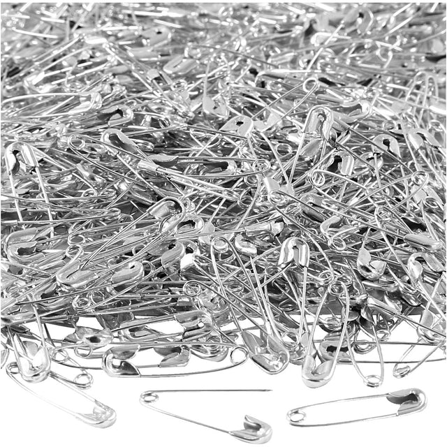 Sikkerhedsnåle, L: 22 mm, tykkelse 0,6 mm, sølv, 500 stk./ 1 pk.