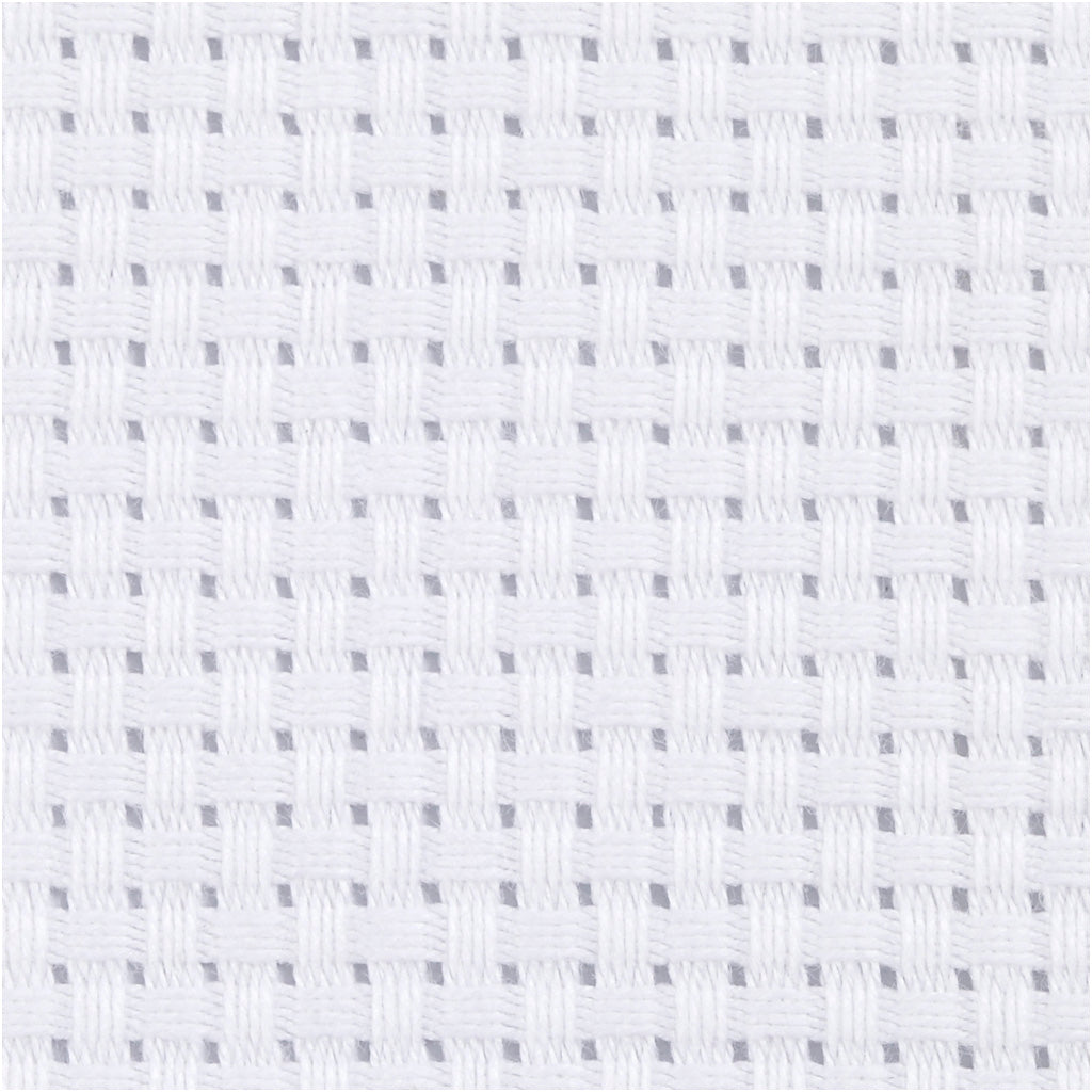Aidastof, B: 150 cm, 35 tern pr. 10 cm, hvid, 3 m/ 1 stk.