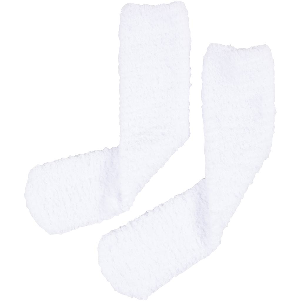 Hyggesokker, str. One-size, hvid, 10 par/ 1 pk.