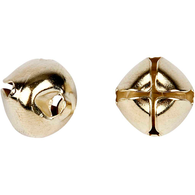 Bjælder, diam. 8+10+13 mm, guld, 18 ass./ 1 pk.