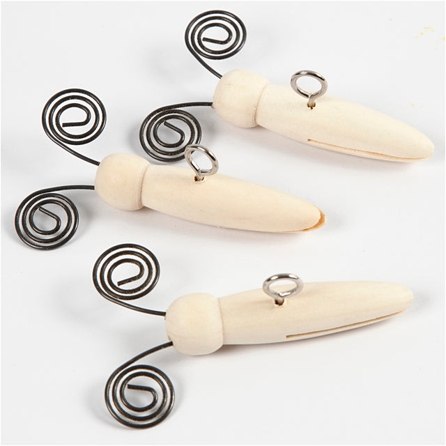 Sommerfuglekrop, L: 5,5 cm, diam. 15 mm, 5 stk./ 1 pk.