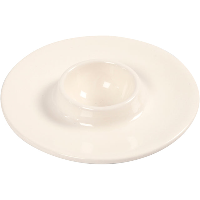 Æggebæger, diam. 10,3 cm, hulstr. 3,9 cm, hvid, 12 stk./ 1 pk.
