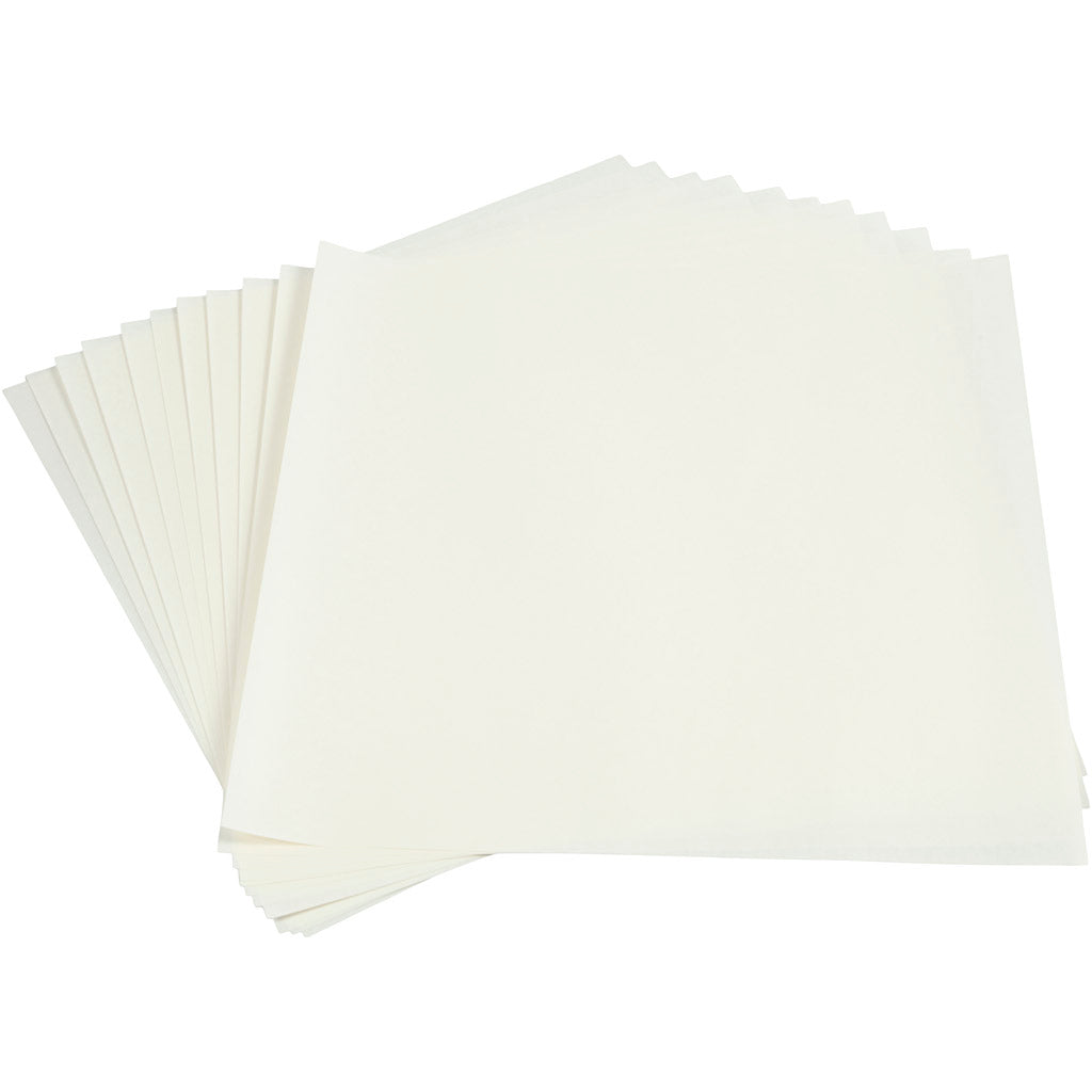 Lyspapir, ark 30x30 cm, 80 g, hvid, 12 ark/ 1 pk.