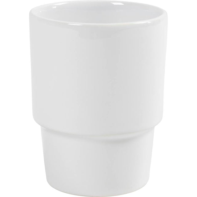 Krus, H: 10 cm, diam. 8,5 cm, hvid, 1 stk.