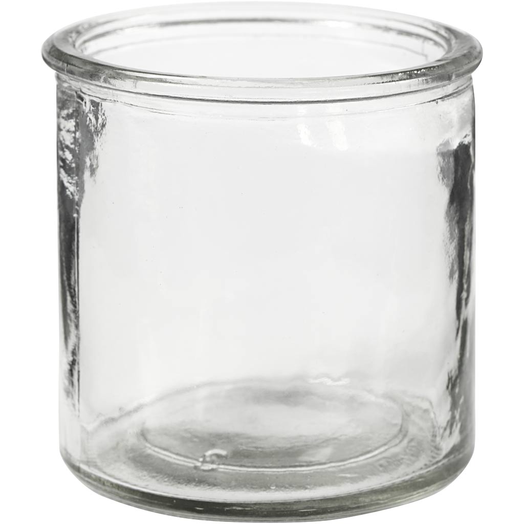 Lysglas, H: 7,8 cm, diam. 7,8 cm, 6 stk./ 1 pk.