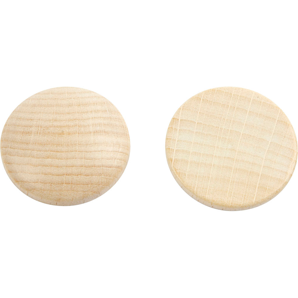 Træknap, diam. 30 mm, tykkelse 5 mm, 15 stk./ 1 pk.