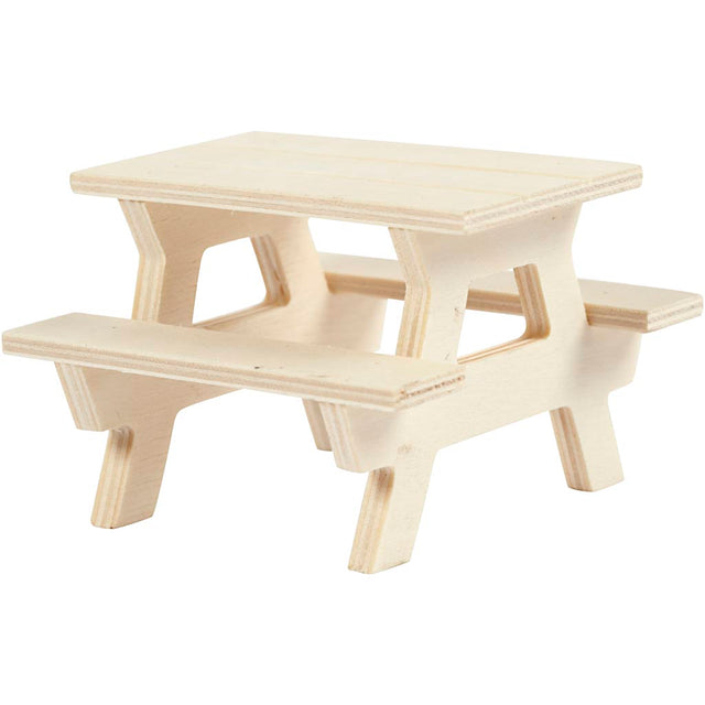 Bord/bænkesæt, H: 5,5 cm, L: 8 cm, B: 8 cm, 1 stk.