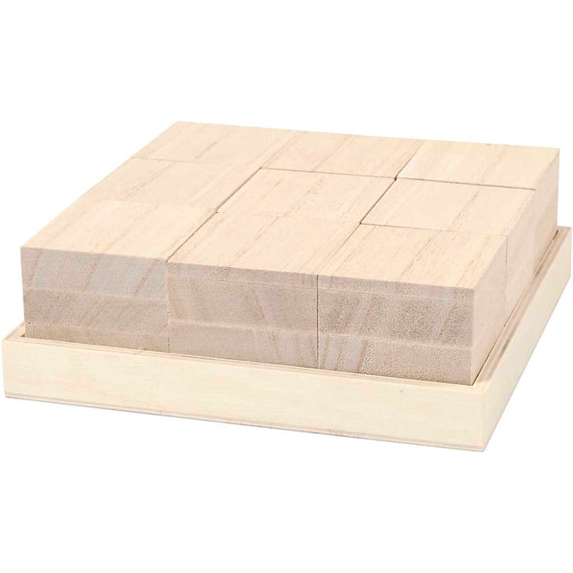 Træklodser, str. 4x4x4 cm, 9 stk./ 1 pk.