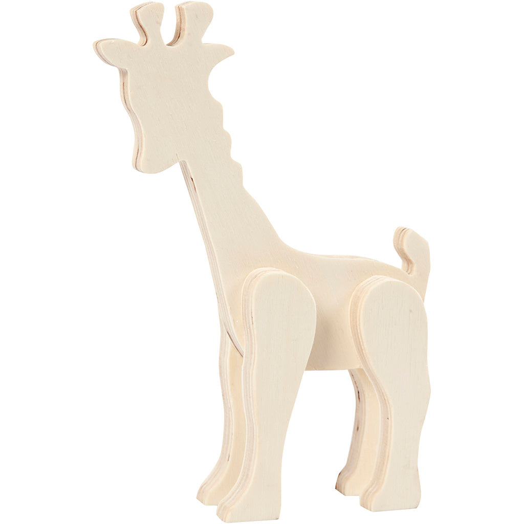 Dyrefigur, giraf, H: 19 cm, B: 14 cm, 1 stk.