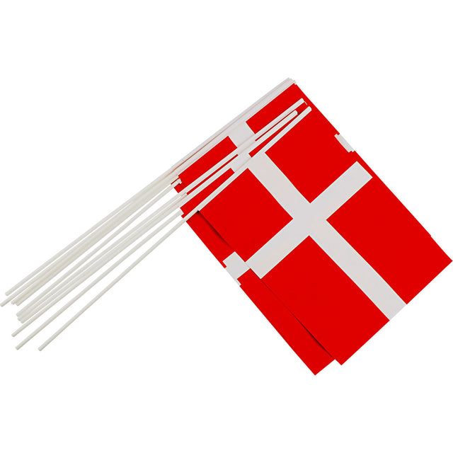 Papirflag, L: 50 cm, str. 20x27 cm, 10 stk./ 1 pk., Danmark