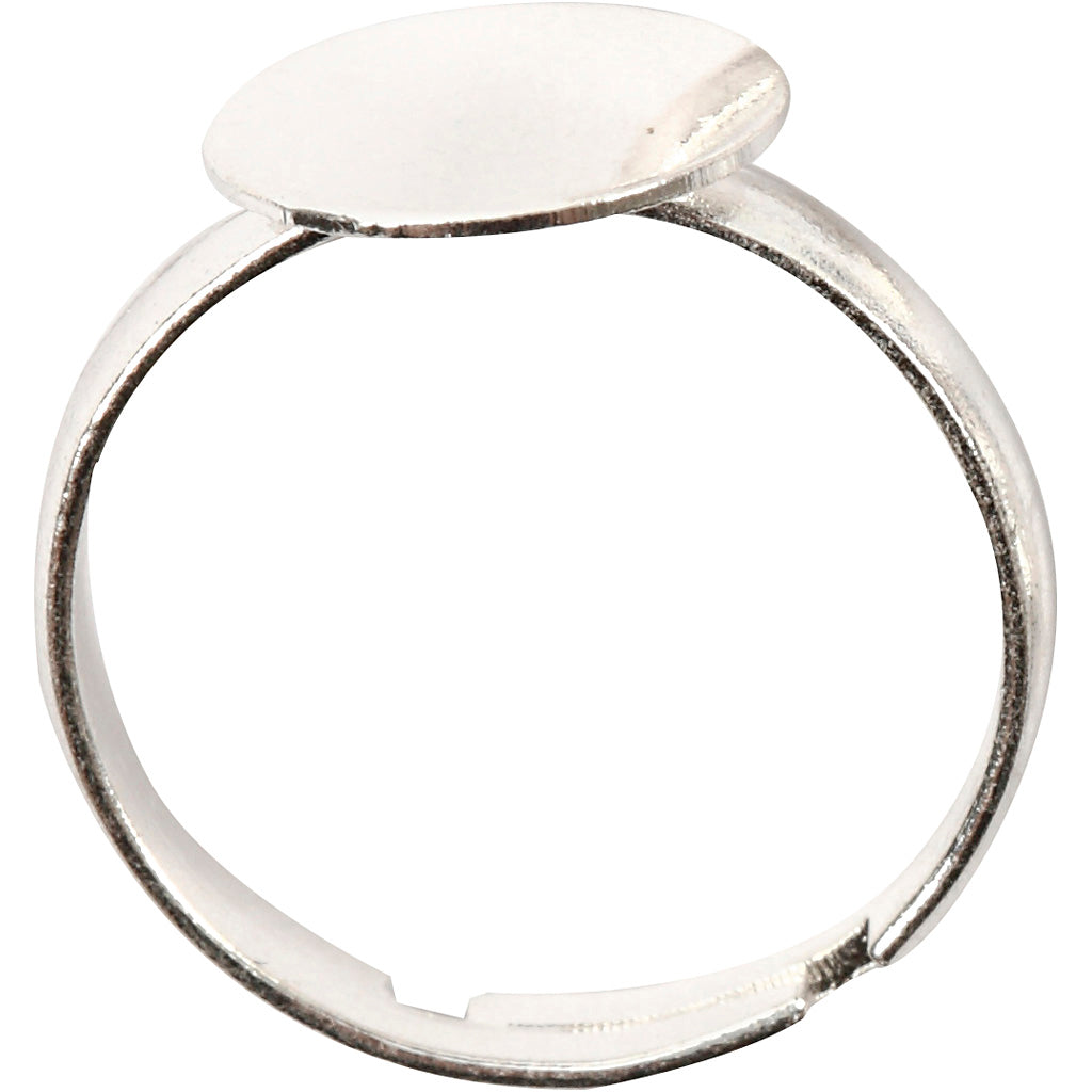 Fingerring, forsølvet, 3 stk./ 1 pk.