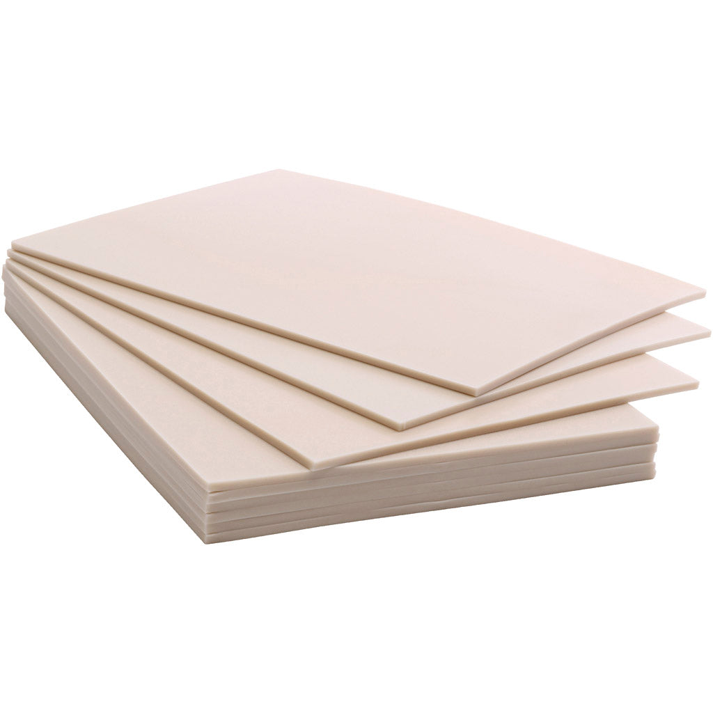 Linol-plader bløde, str. 15x20 cm, tykkelse 3 mm, 10 stk./ 1 pk.