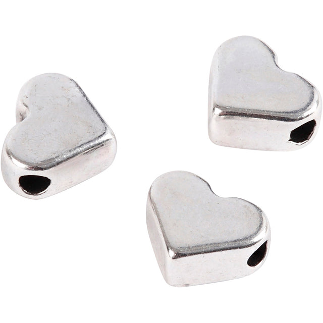 Ledperle, str. 5,5x7 mm, hulstr. 1 mm, forsølvet, 3 stk./ 1 pk.