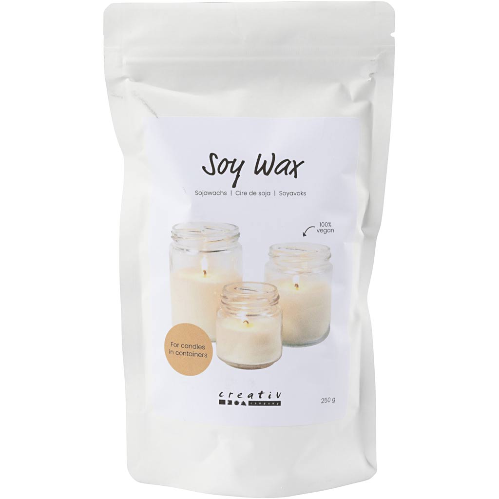 Soyavoks, Til lys i beholdere, creme, 250 g/ 1 pk.