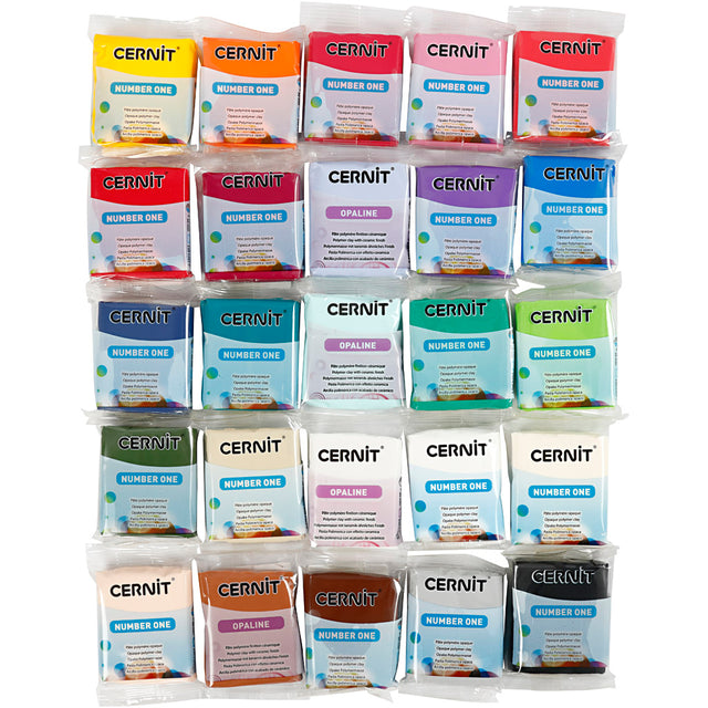 Cernit, Indhold kan variere, ass. farver, 25x56 g/ 1 pk.