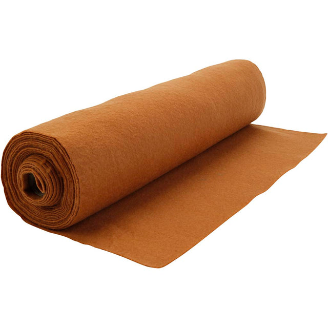 Hobbyfilt, B: 45 cm, tykkelse 1,5-2 mm, 180-200 g, lys brun, 5 m/ 1 rl.
