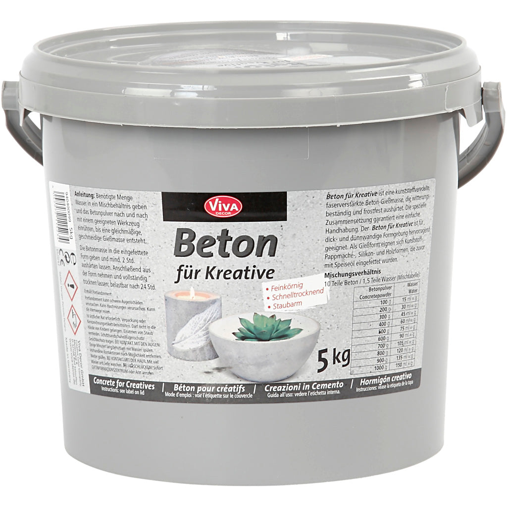 Hobbybeton, grå, 5000 g/ 1 pk.