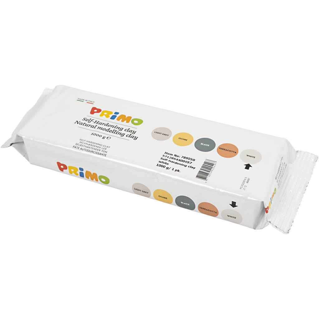 Selvhærdende Ler, hvid, 1000 g/ 1 pk.