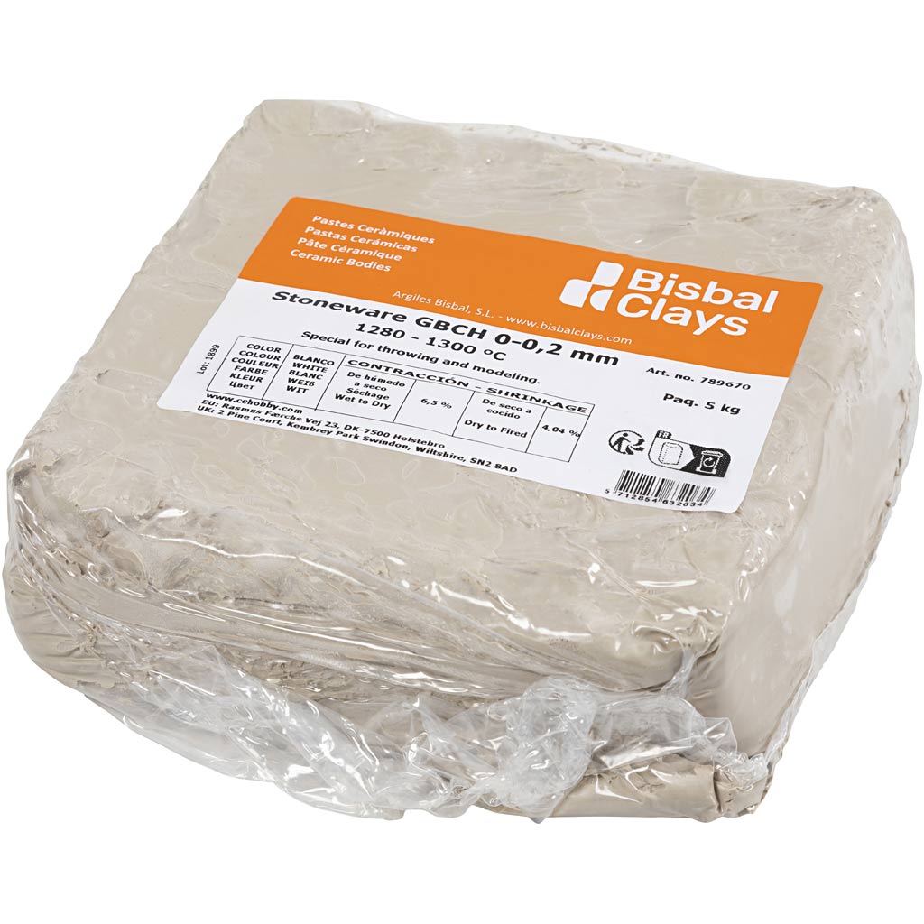 Stentøjsler med chamotte, råhvid, 5 kg/ 1 pk.