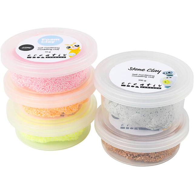 Stone Clay Mix, rød/orange harmoni, 1 pk.
